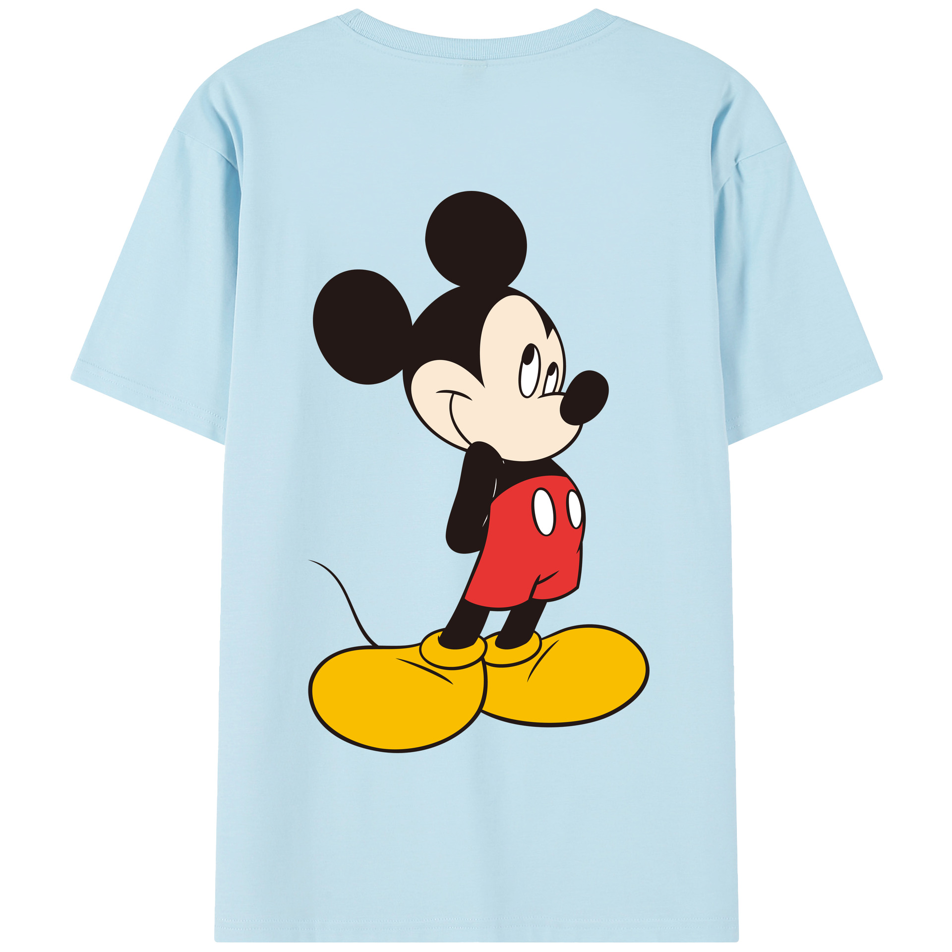 （画像用） ミッキーマウス Mickey Mouse 綿100％半袖Tシャツ（背面プリント）